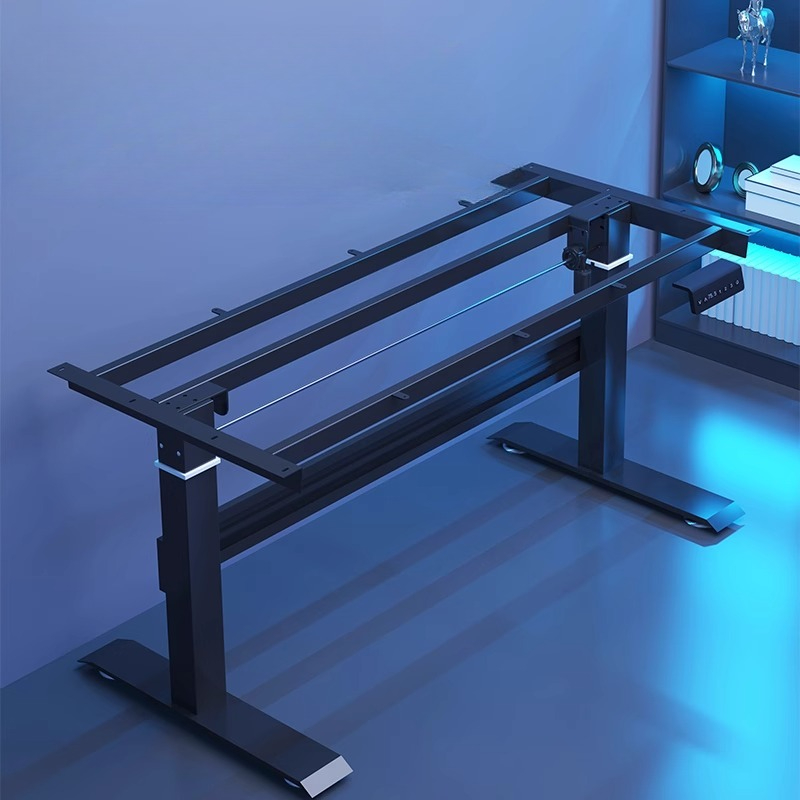 Desk Setup Oak - 電動昇降式スタンディングデスク 引き出し付き 折りたたみテーブル L字型 ゲーミングデスク テーブルセットアップ