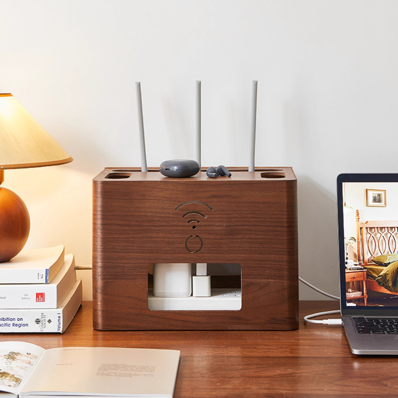 Cable Box Organizer - 高級 WiFi ルーター収納ボックスデスクトッププラグソケットホルダーきちんとした電気管理ボックス電源タップケーブルオーガナイザー