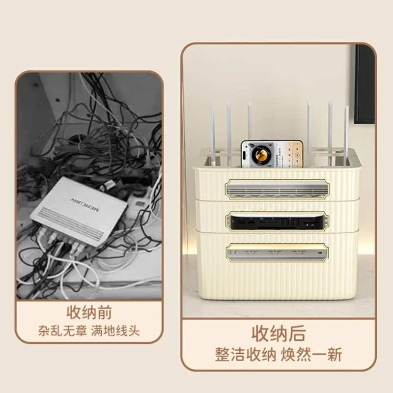 WiFiルーター収納ボックス テレビセットトップボックスホル - Cable Box Organizer のレビューと価格