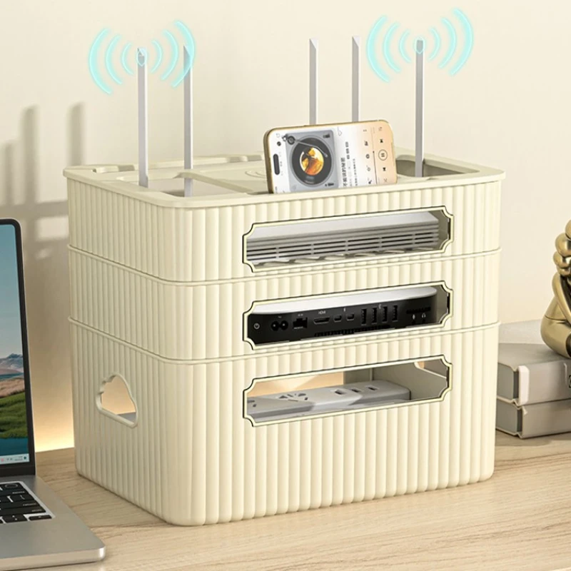 WiFiルーター収納ボックス テレビセットトップボックスホル - Cable Box Organizer のレビューと価格