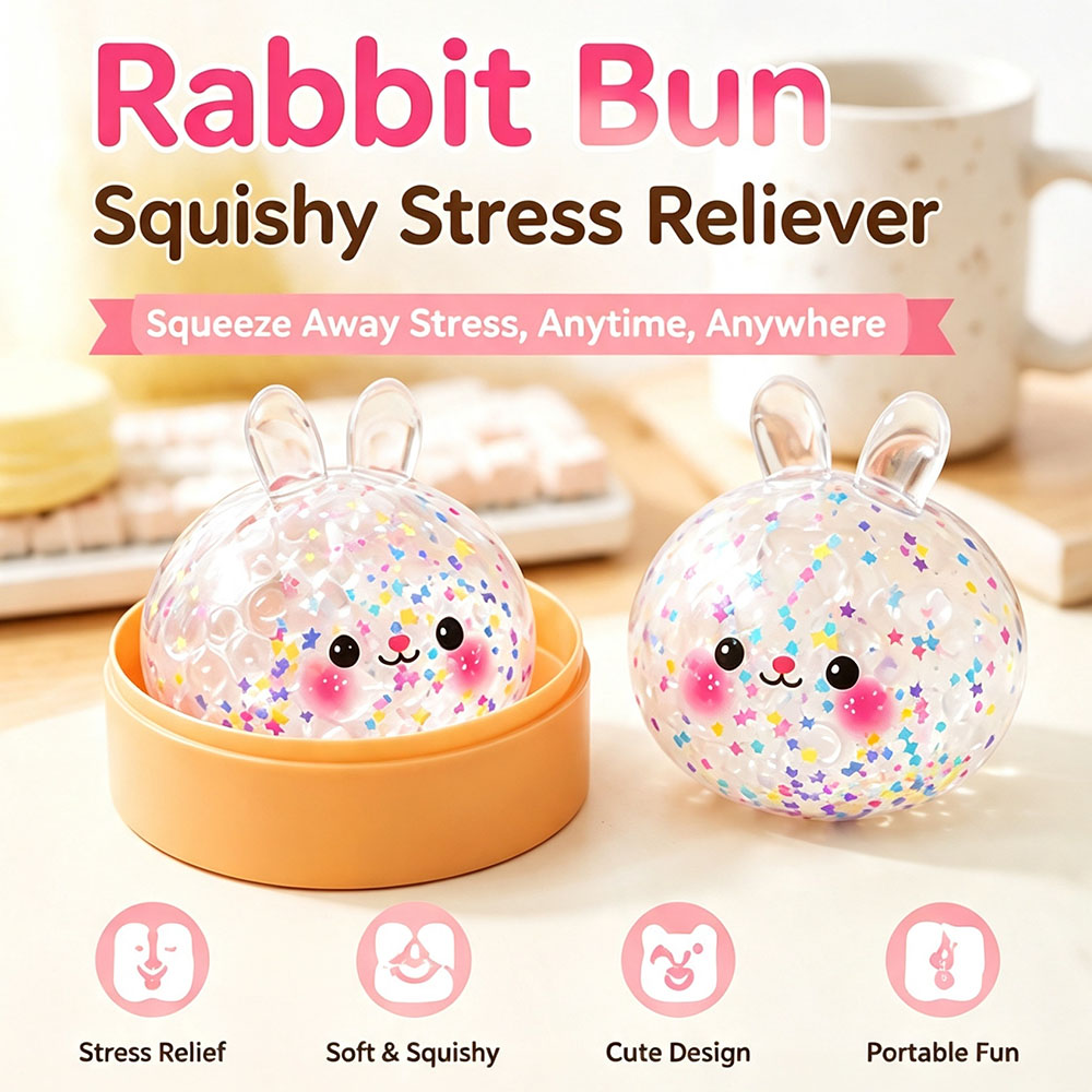 ASMR 粘着性のある質感のかわいいウサギの蒸しパン スクイ - Desk Setup Asmr のレビューと価格