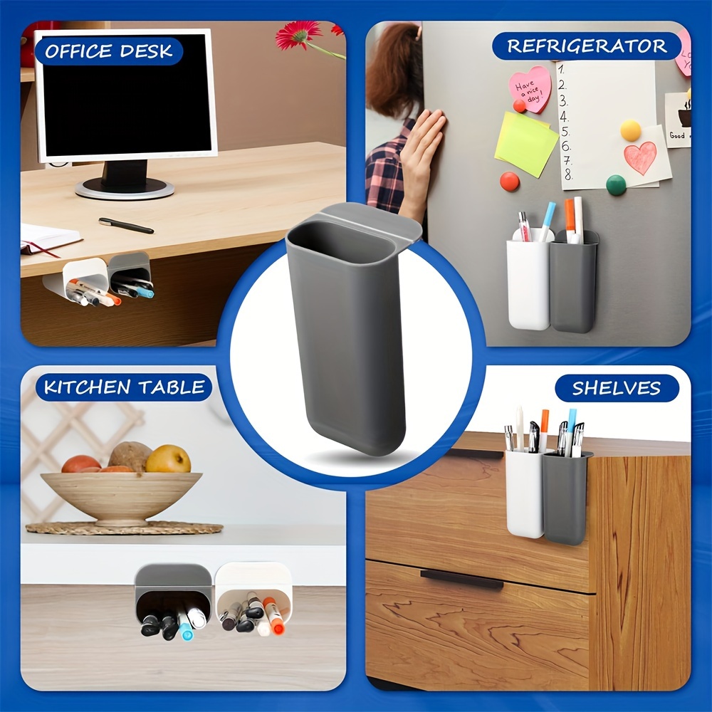 デスクペンホルダー、クリップオン鉛筆収納容器、粘着事務用品ア - Desk Setup Organizer のレビューと価格