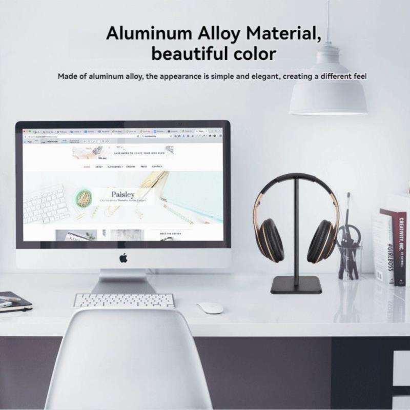 1個入り ユニバーサルプラスチック製ヘッドホンホルダー ゲー - Headphone Hook Under のレビューと価格