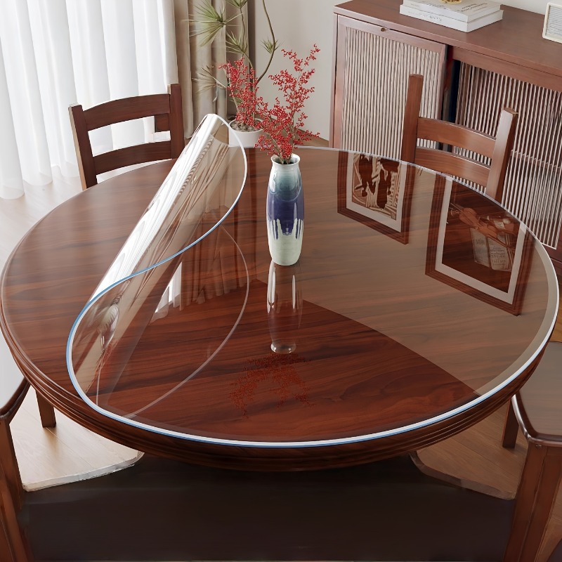 ラウンドクリア PVC テーブルクロスプロテクター 0.7  - Desk Setup Wallpaper のレビューと価格