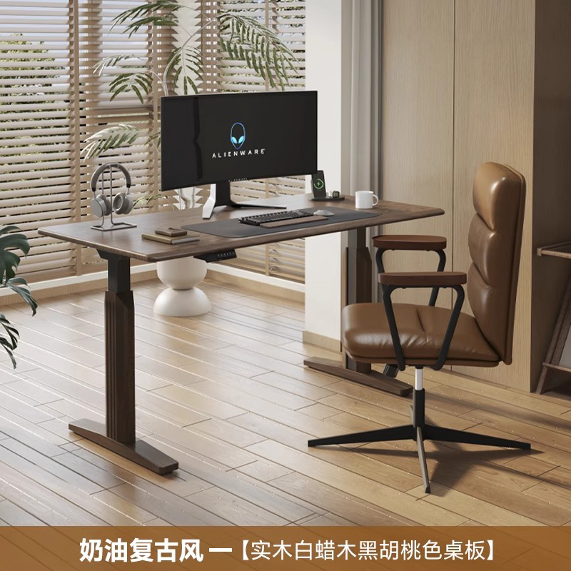 電動昇降式デスクテーブル、朝食ベッドテーブル、ゲーム用モーシ - Desk Setup Oak のレビューと価格