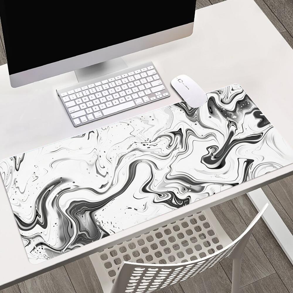 抽象的な流体デザインの滑り止めゴム製デスクマット、コンピュー - Desk Setup Gaming And Work のレビューと価格