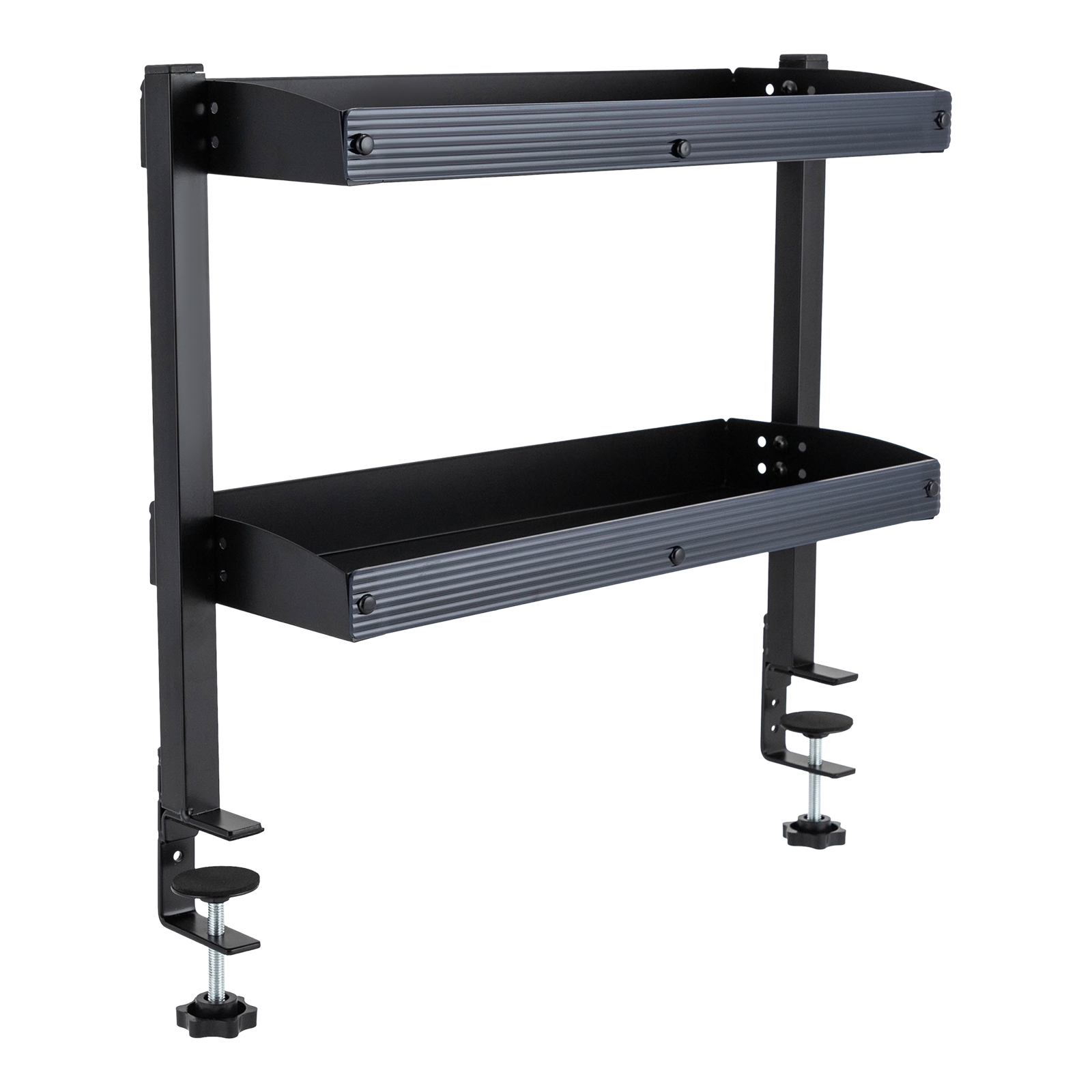 クランプオンデスクシェルフ、2段、テーブルコーナーシェルフオ - Desk Setup Organizer のレビューと価格