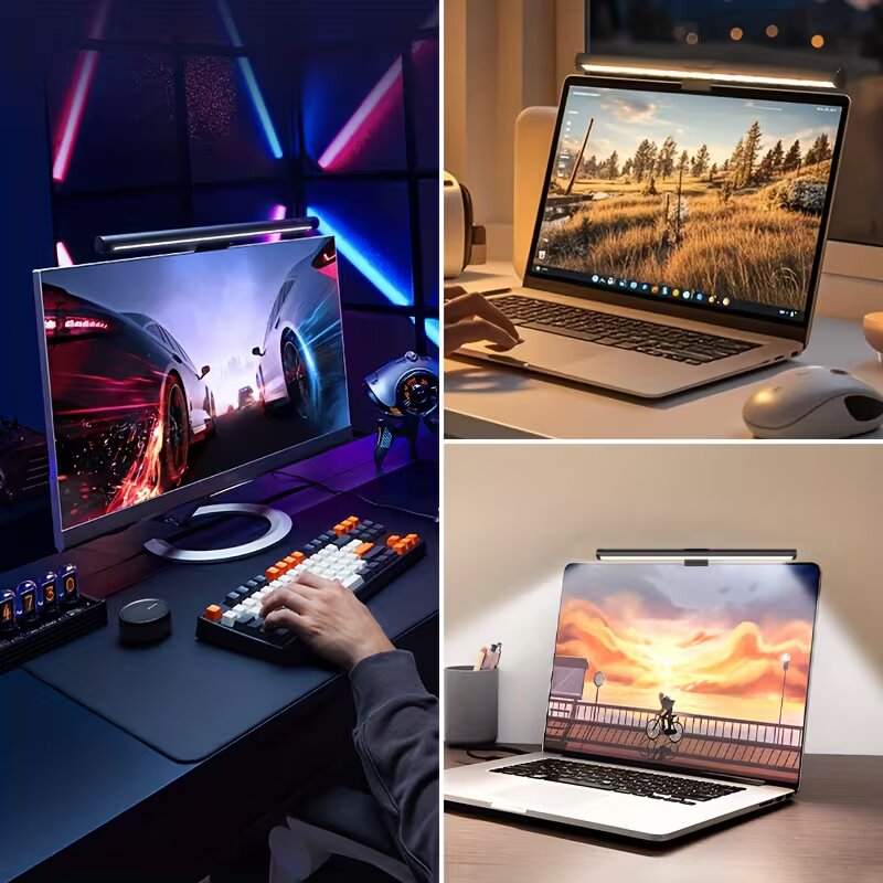 RGB カラーチェンジモニターライトバー USB プラグイン - Led Desk Light Usb のレビューと価格