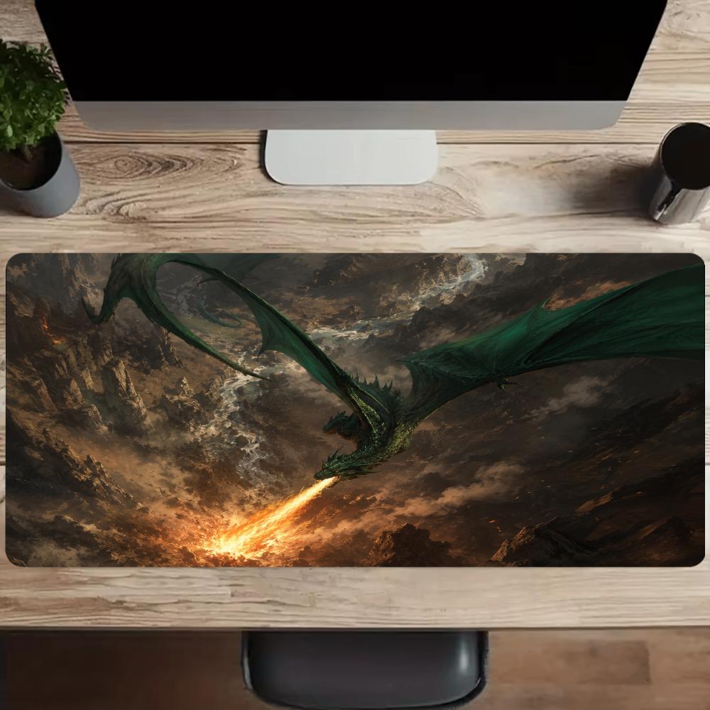 Fiery Dragon マウスパッド デスクアクセサリー  - Desk Setup Gaming And Work のレビューと価格