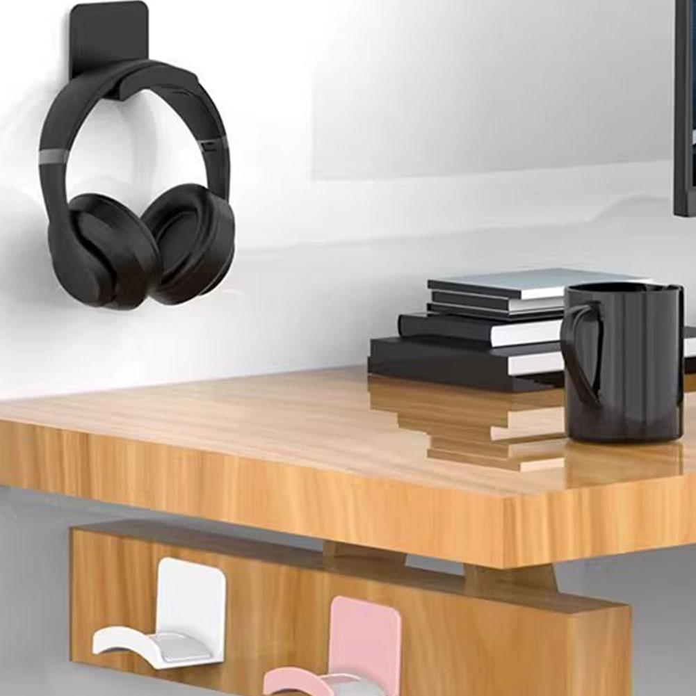 2 個ユニバーサルプラスチック壁掛けヘッドフォンスタンドゲー - Headphone Hook Under のレビューと価格