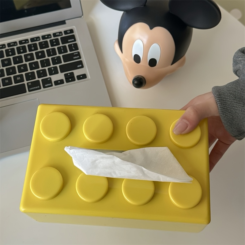 積み木型ティッシュボックス多機能プラスチック収納ボックス家庭 - Desk Setup Developer のレビューと価格