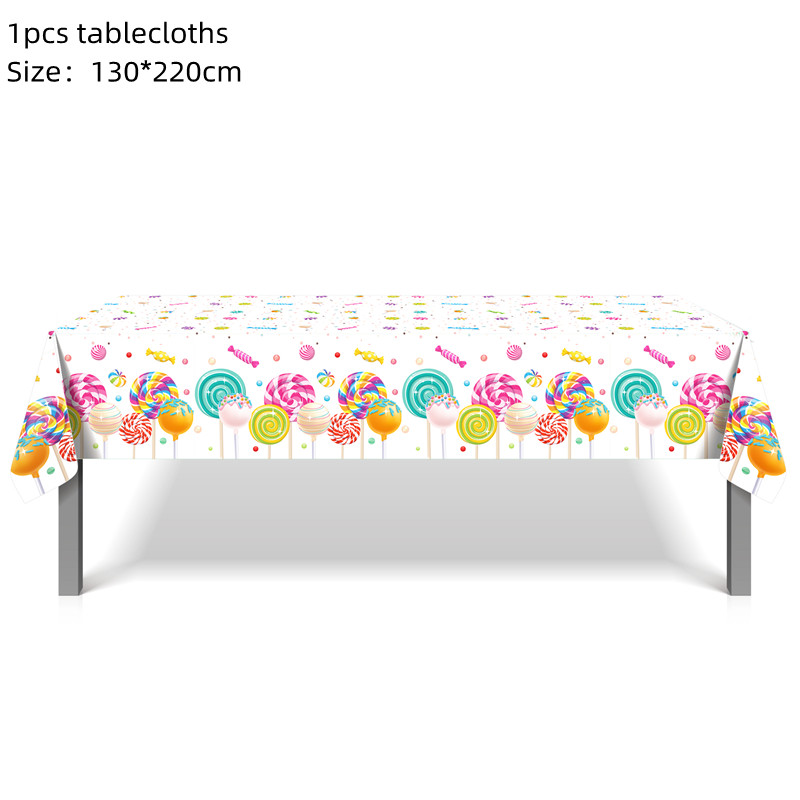 使い捨てテーブルクロス ロリポップアイスクリームテーブルカバ - Desk Setup Wallpaper のレビューと価格