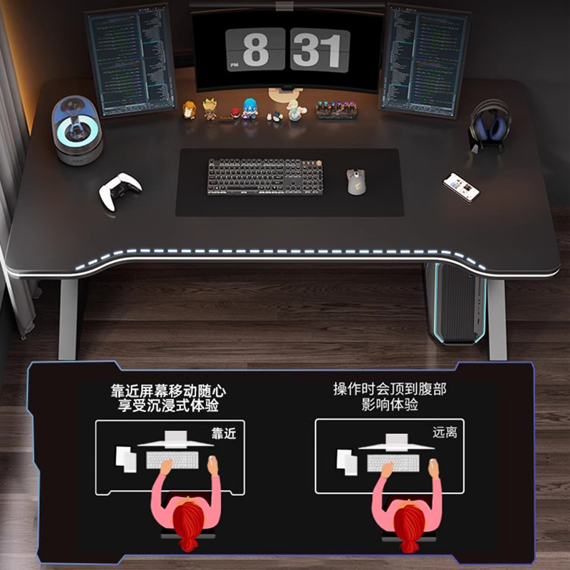 ロールテーブルゲーム家具折りたたみデスクオフィス折りたたみテ - Desk Setup Oak のレビューと価格