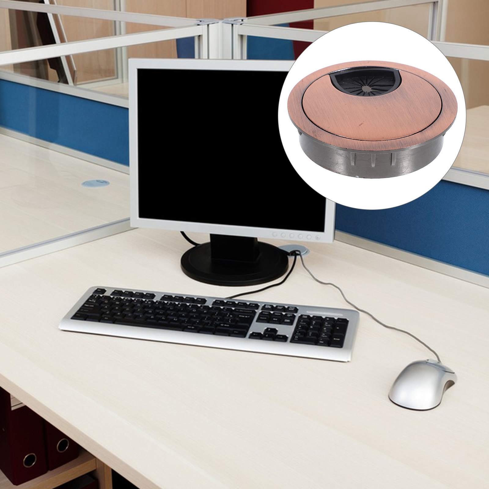 丸型ケーブルグロメット デスクトップコードオーガナイザー 効 - Desk Setup Simple のレビューと価格