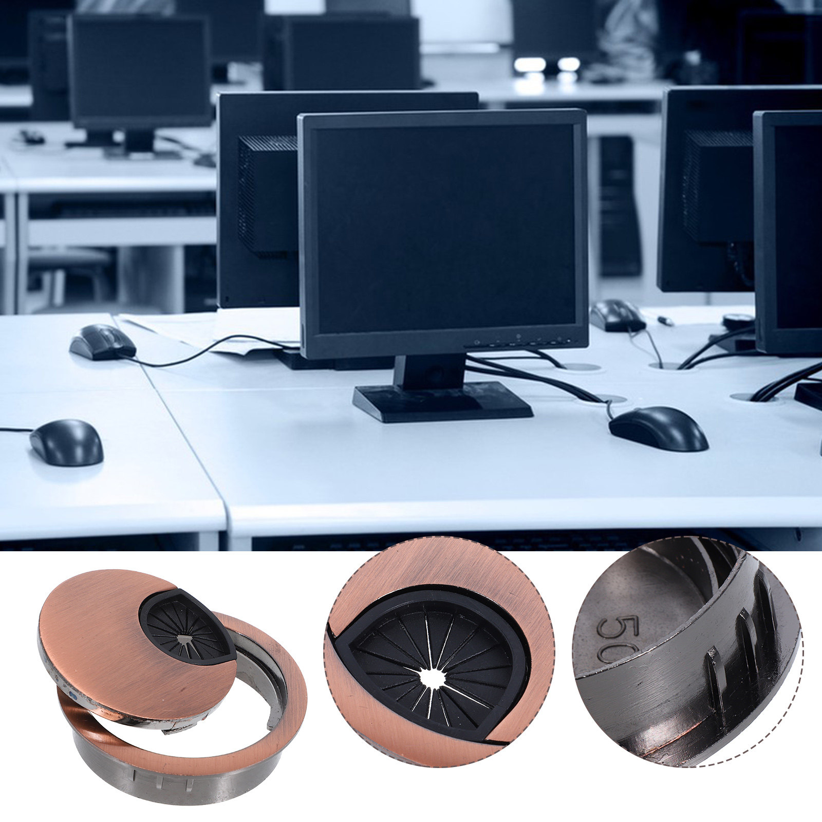 丸型ケーブルグロメット デスクトップコードオーガナイザー 効 - Desk Setup Simple のレビューと価格