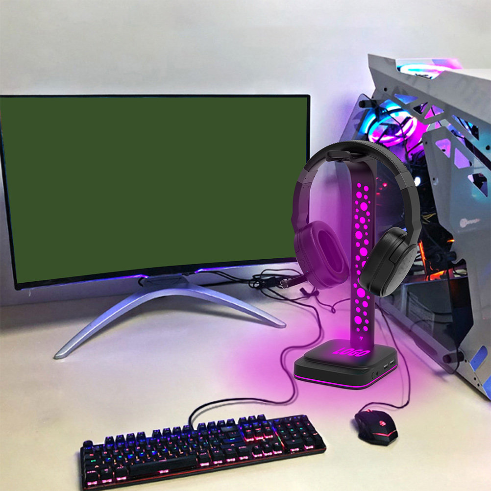 イヤホンスタンド ヘッドセットスタンド RGB オーバーイヤ - Desk Setup Headphone Stand のレビューと価格
