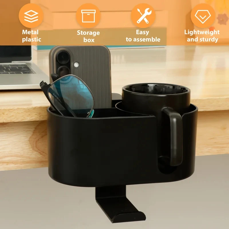 4 in 1デスクカップホルダー、ヘッドホンハンガー、ユニバ - Desk Setup Organizer のレビューと価格