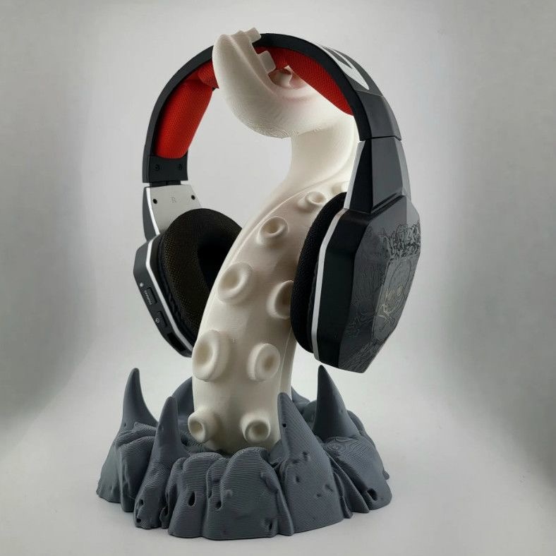 クトゥルフ オクトパス テンタクル ヘッドホンスタンド 3D - Desk Setup Headphone Stand のレビューと価格