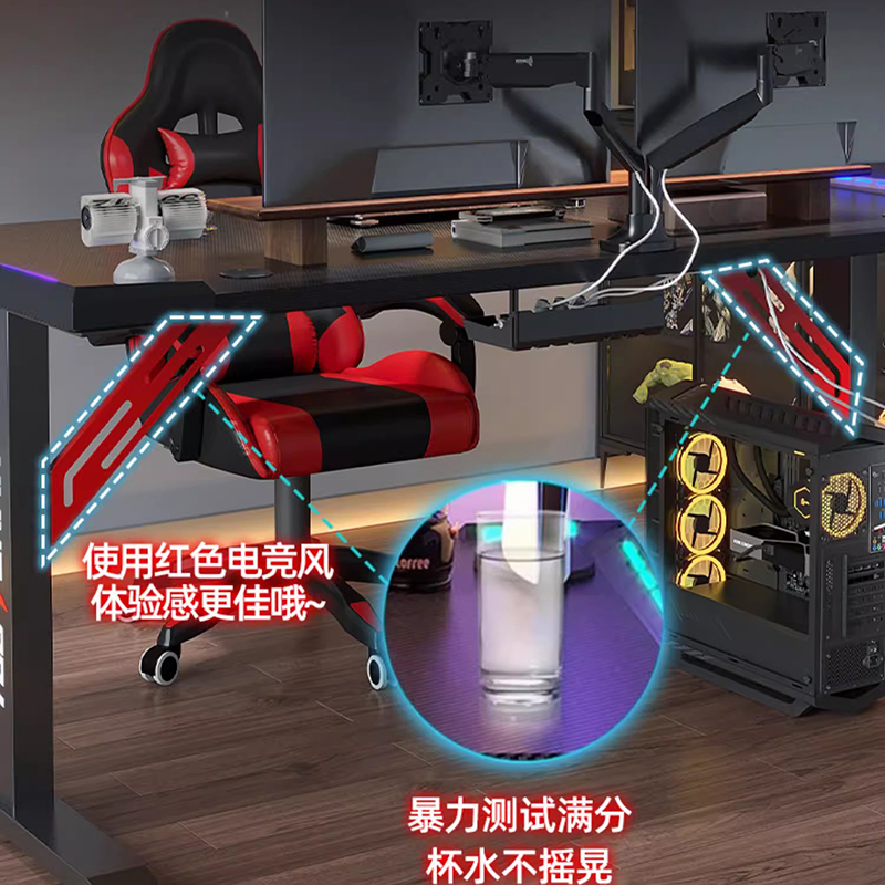 昇降式トップテーブル、コンピューター用高さ調整可能テーブル、 - Desk Setup Oak のレビューと価格