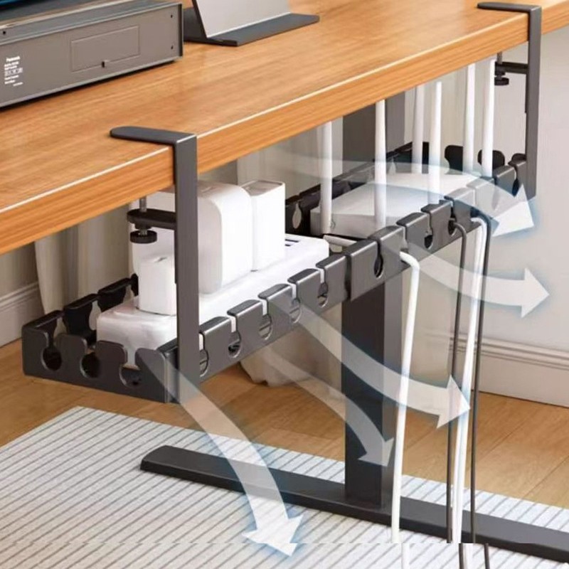 テーブル下ケーブルオーガナイザーパンチングなしソケットルータ - Desk Setup Organizer のレビューと価格