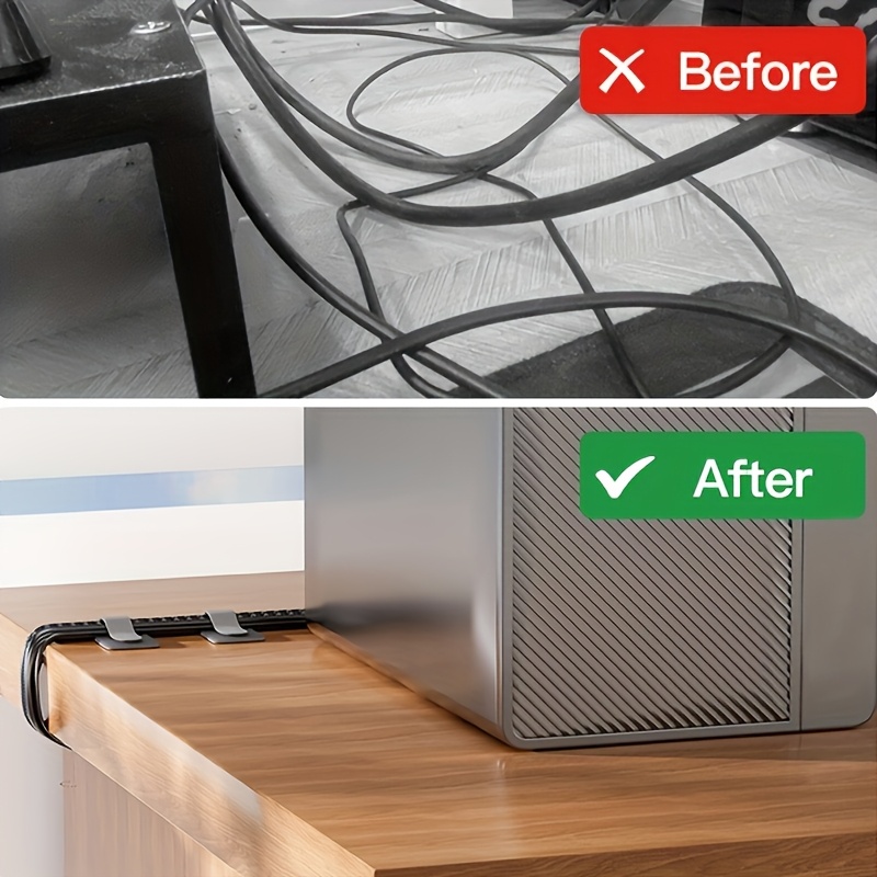 ケーブルタイ 再利用可能なストラップ ベルクロ フックとルー - Desk Setup With Printer のレビューと価格