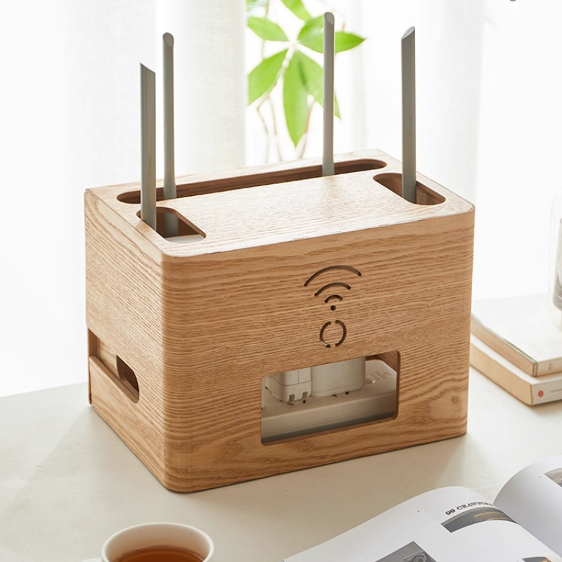 高級 WiFi ルーター収納ボックスデスクトッププラグソケッ - Cable Box Organizer のレビューと価格
