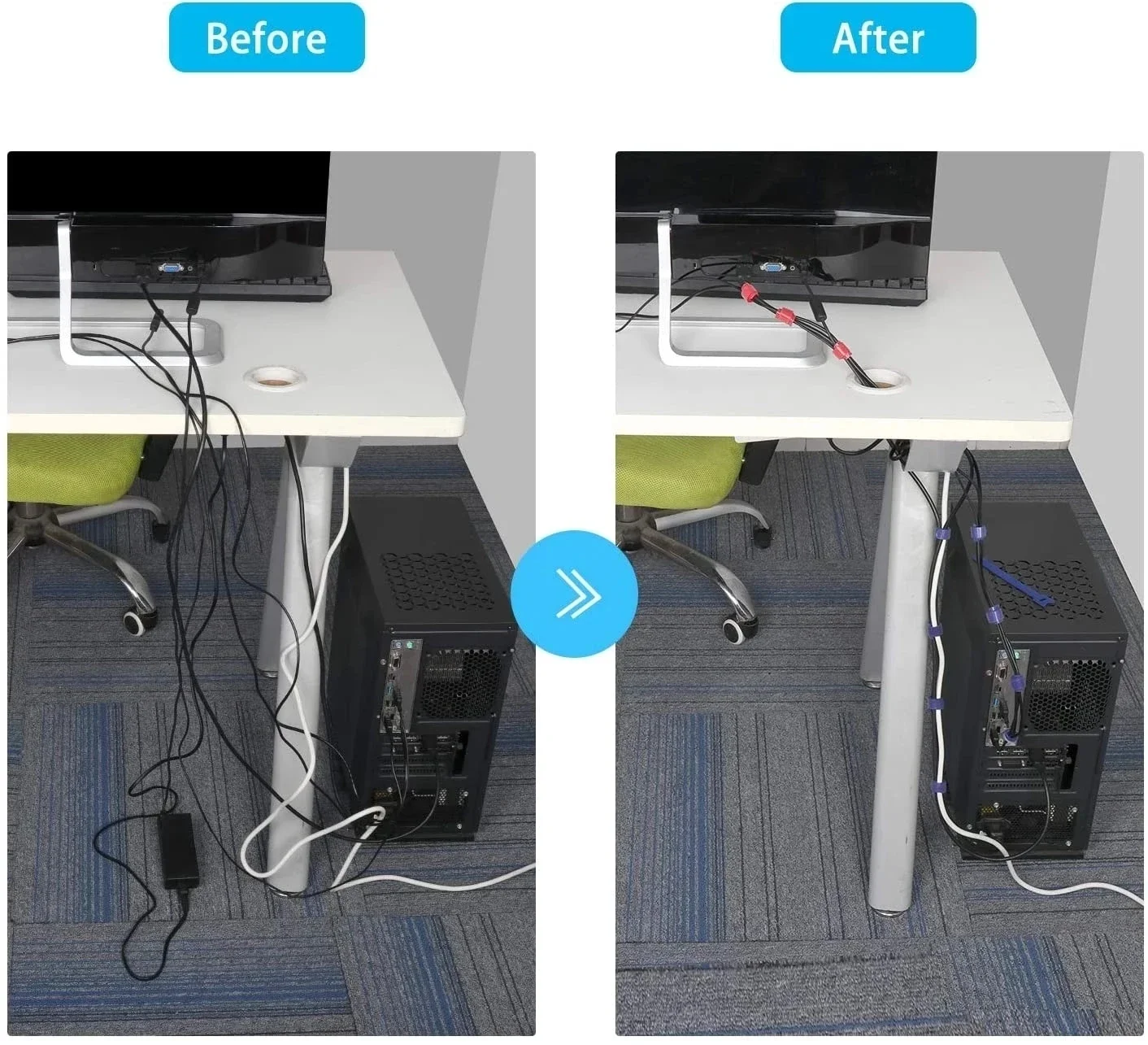 10/30/50 個 USB ケーブルオーガナイザーワインダ - Cable Box Organizer のレビューと価格