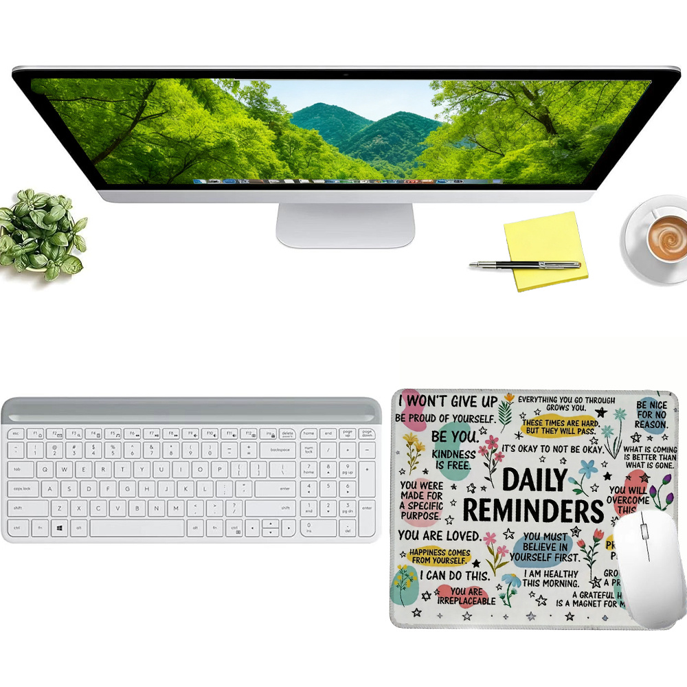 ポジティブなアファメーションが入ったマウスパッド - 仕事、 - Desk Setup Gaming And Work のレビューと価格