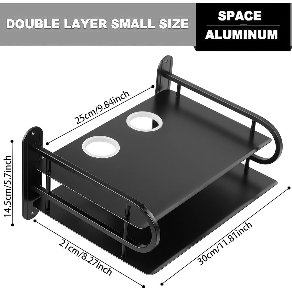 ブラックメタルダブルワイヤールーター収納ボックス/テレビセッ - Cable Box Organizer のレビューと価格