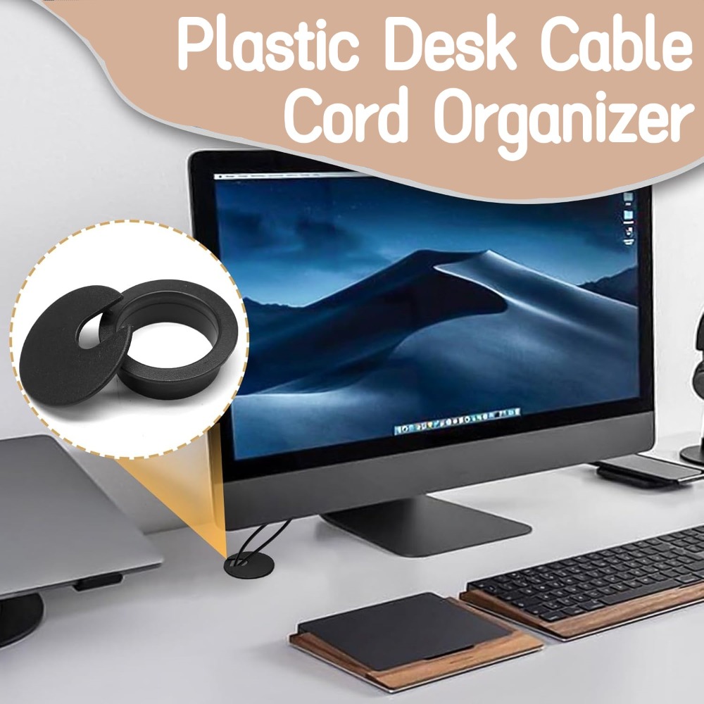 プラスチックワイヤー穴カバー 1.5/2/2.5 インチテー - Desk Setup Organizer のレビューと価格