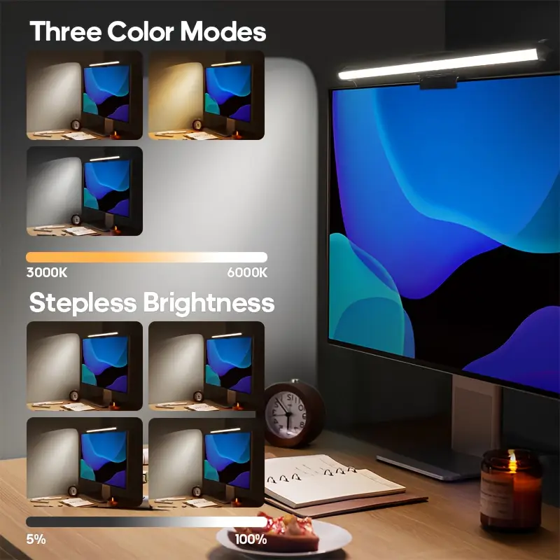 USB LEDデスクランプ スクリーンハンギングライト 曲面 - Led Desk Light Usb のレビューと価格