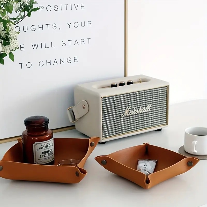 1PC 25X25CM レザートレイ折りたたみテーブル収納ボ - Desk Setup Organizer のレビューと価格