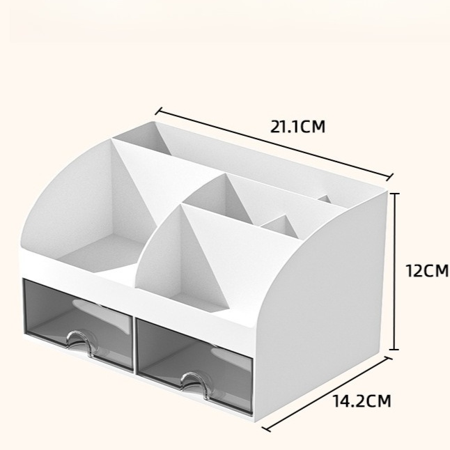 6コンパートメントデスクオーガナイザー、引き出し2個付き、プ - Desk Setup Organizer のレビューと価格