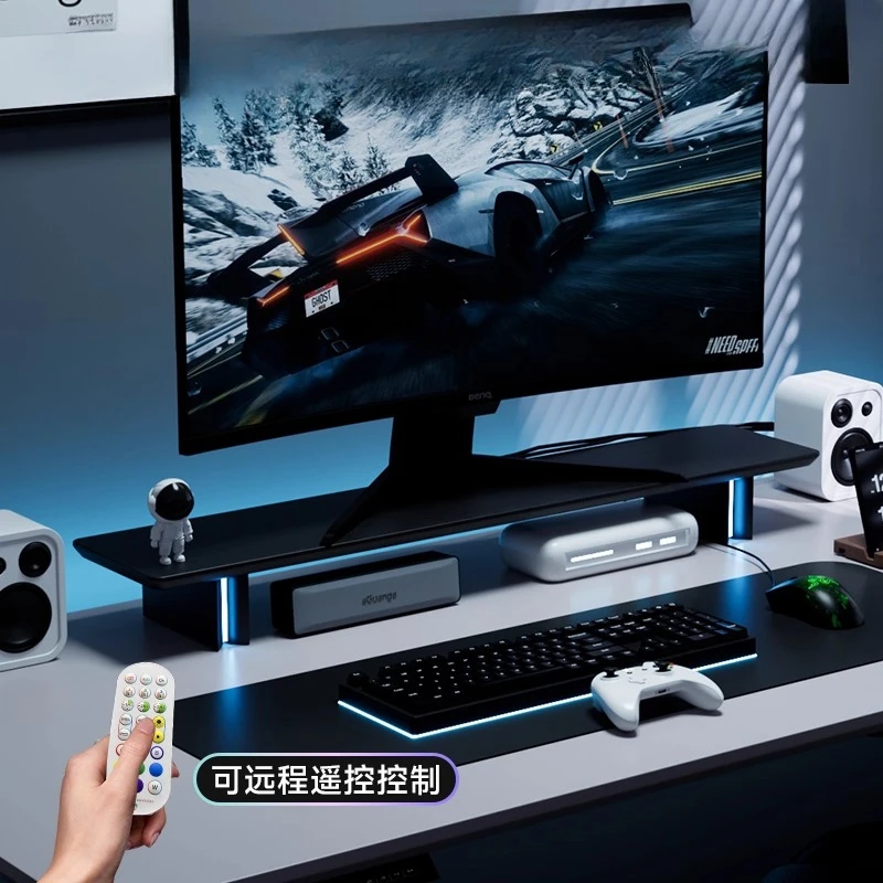 RGB モニタースタンド人間工学に基づいたコンピュータースク - Desk Setup With 2 Monitors のレビューと価格