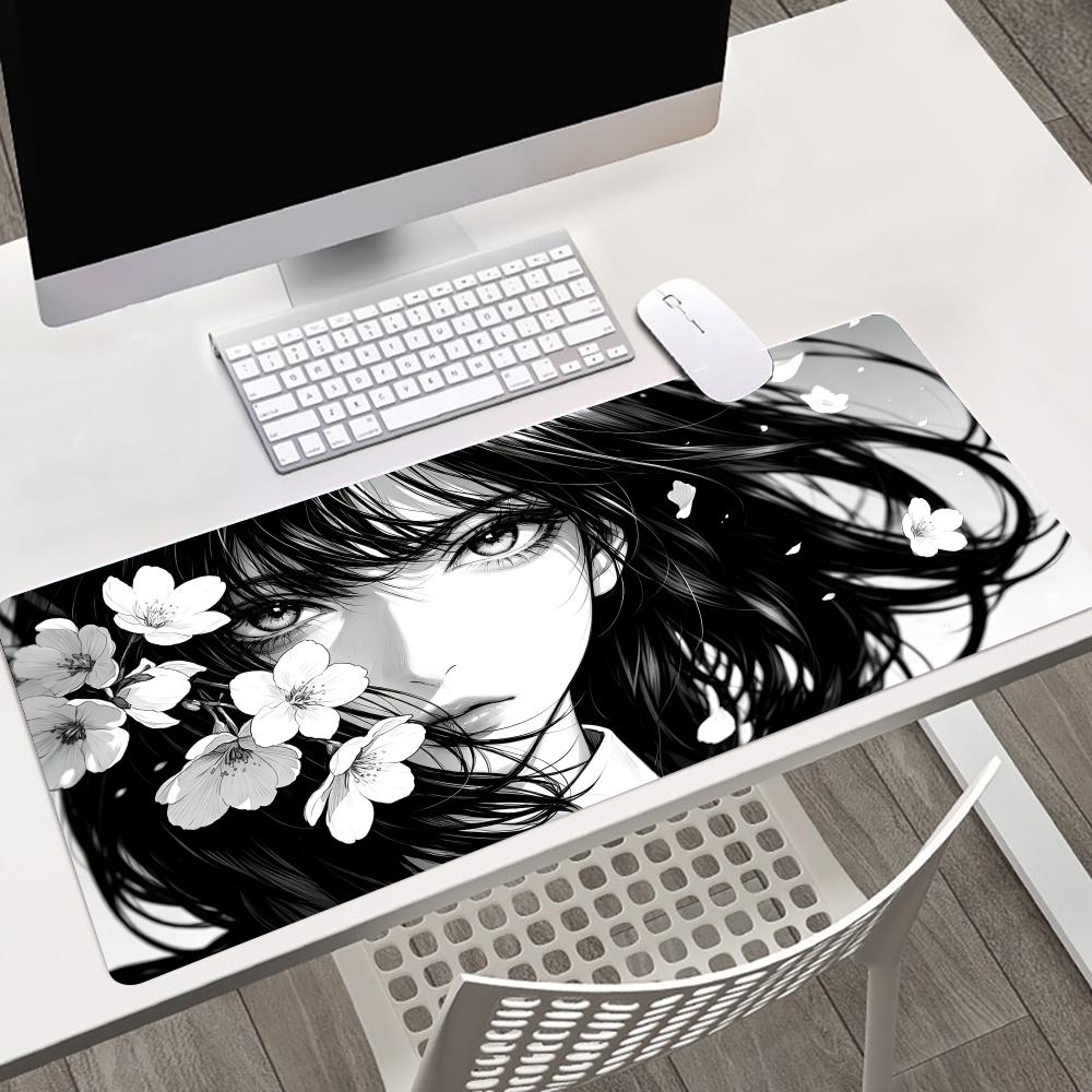 サクラガール特大布製デスクマウスパッド滑り止めデスクトップオ - Desk Setup Gaming And Work のレビューと価格