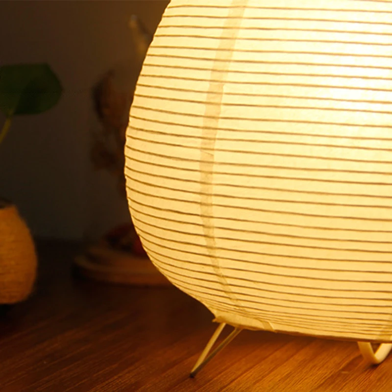 日本のライスペーパーランタン Led テーブルランプリビング - Desk Setup White のレビューと価格