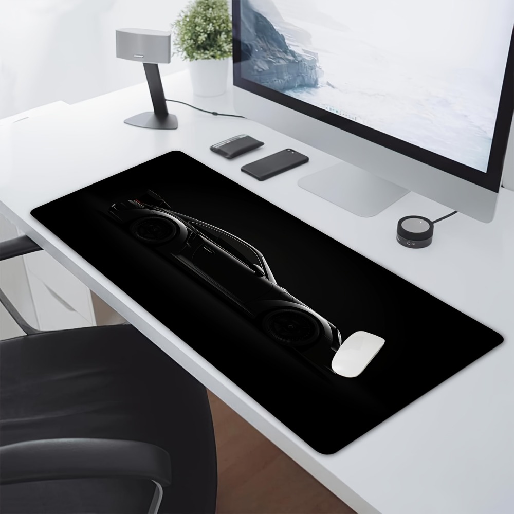サンデッドブラックゲーミングマウスパッド - レーシングデザ - Desk Setup Simple のレビューと価格