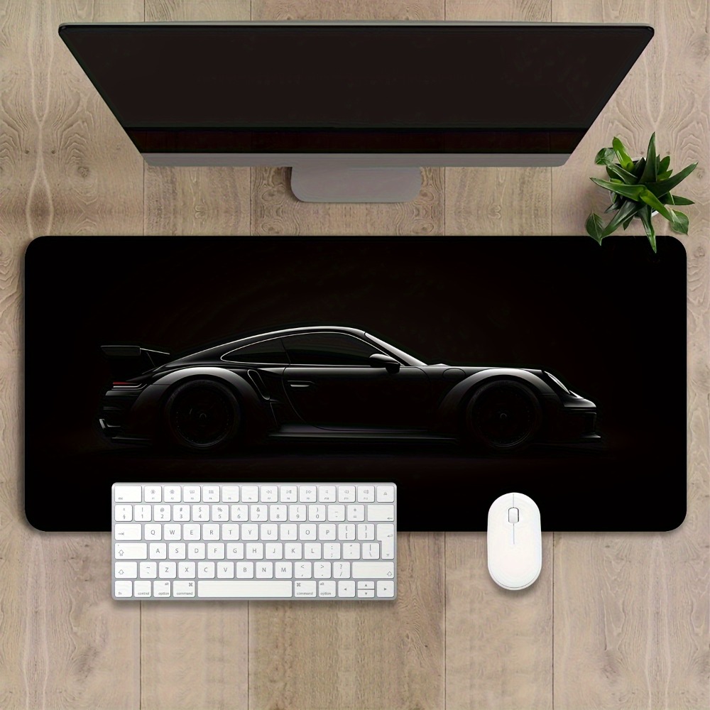 サンデッドブラックゲーミングマウスパッド - レーシングデザ - Desk Setup Simple のレビューと価格