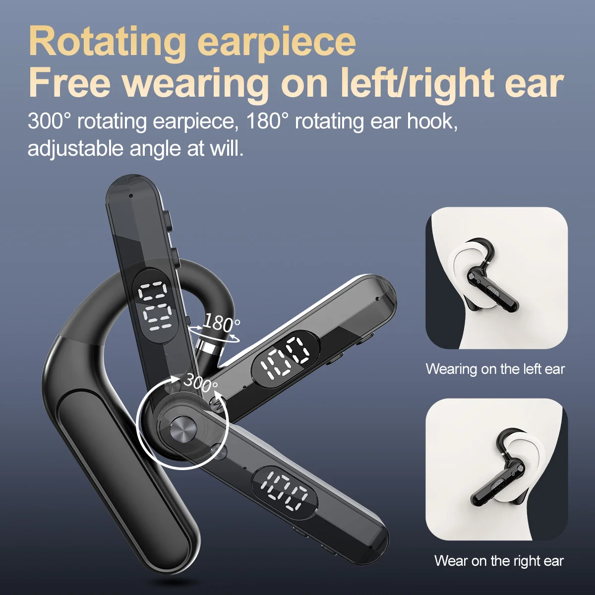 ワイヤレス Bluetooth ヘッドフォン マイク付きイヤ - Headphone Hook Under のレビューと価格