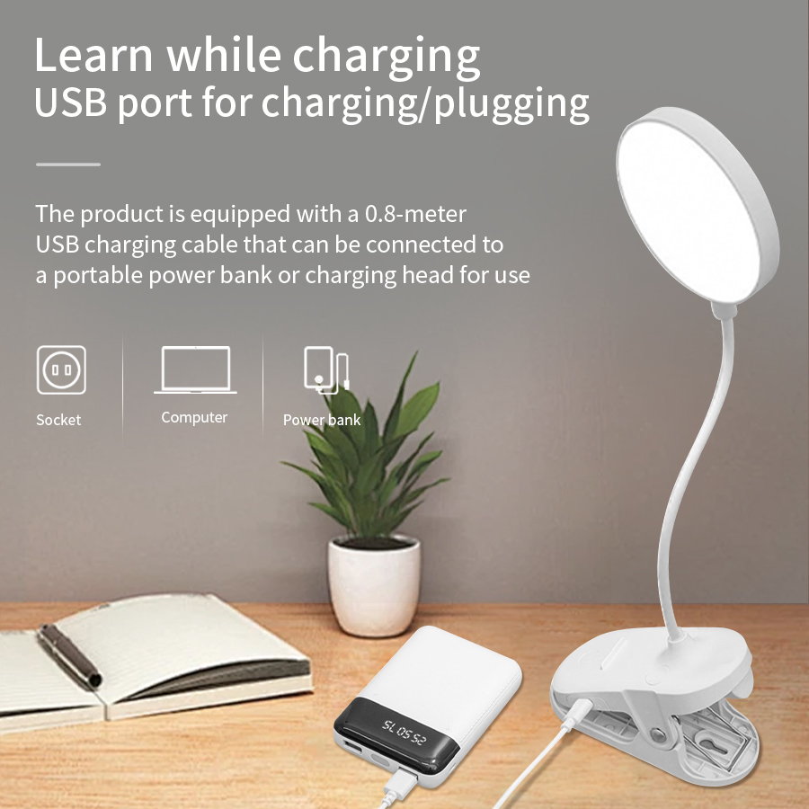 LEDクリップデスクランプ360 °   柔軟なタッチ調光機 - Led Desk Light Usb のレビューと価格