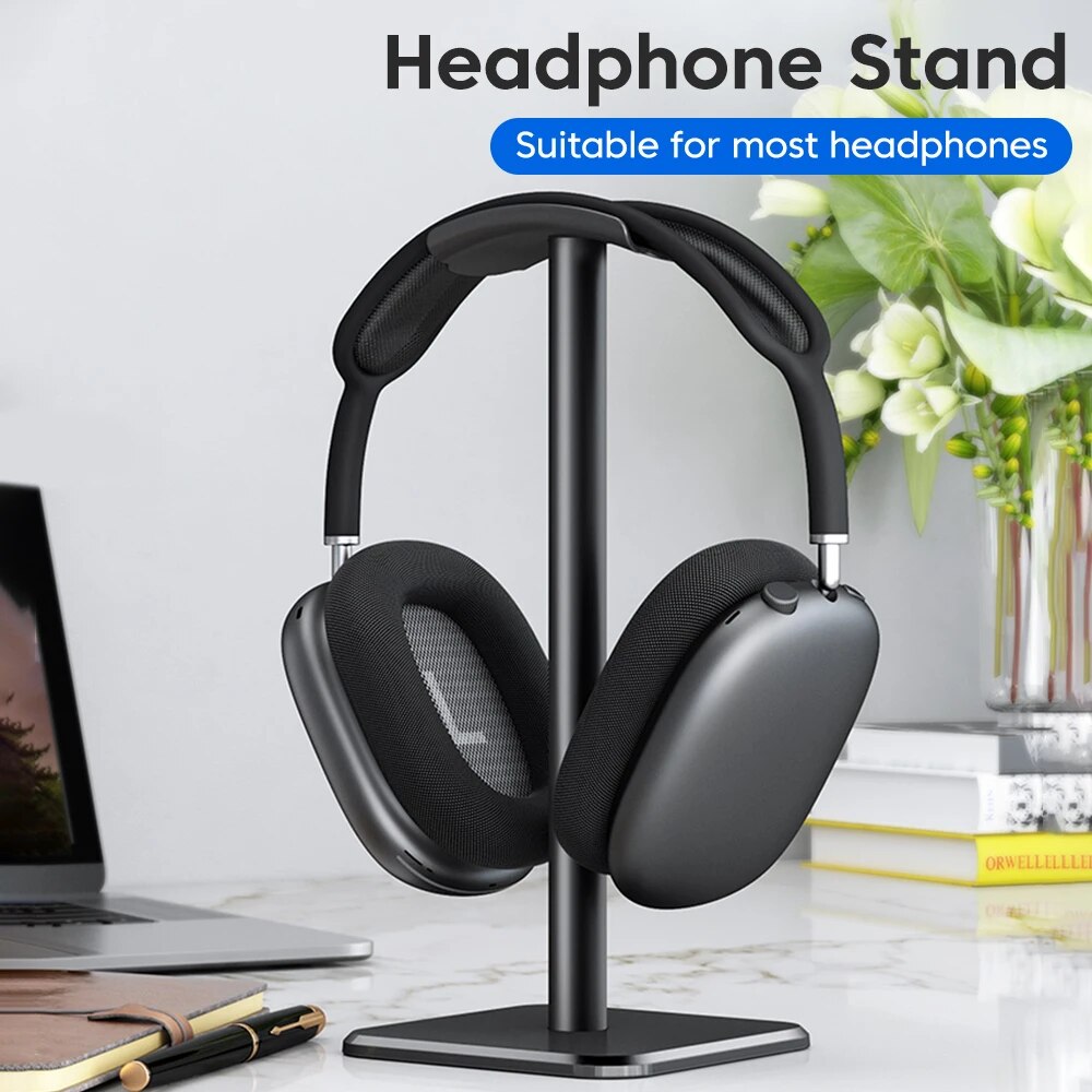 ユニバーサルヘッドフォンスタンドアルミ合金ヘッドセットホルダ - Headphone Hook Under のレビューと価格