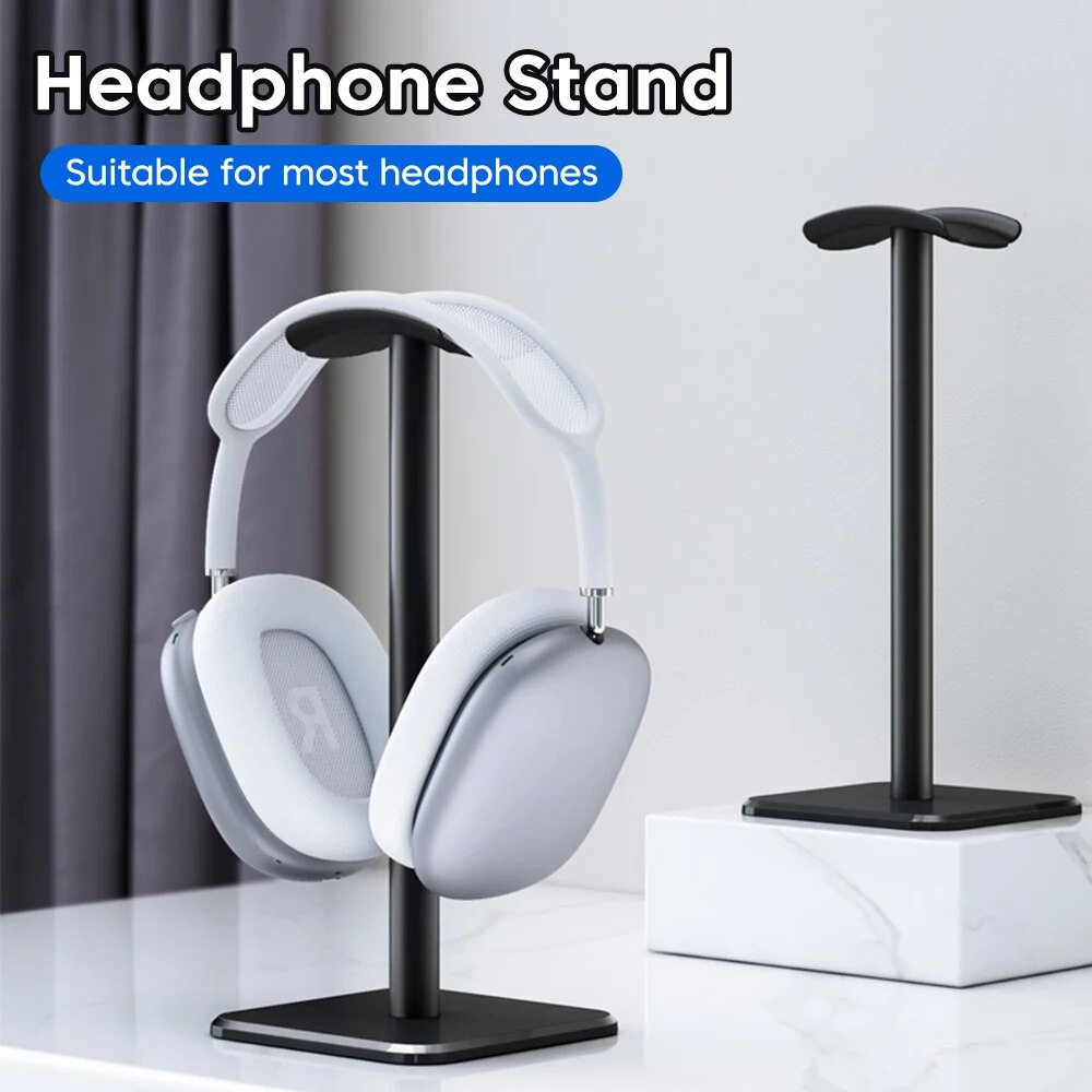 ユニバーサルヘッドフォンスタンドアルミ合金ヘッドセットホルダ - Headphone Hook Under のレビューと価格