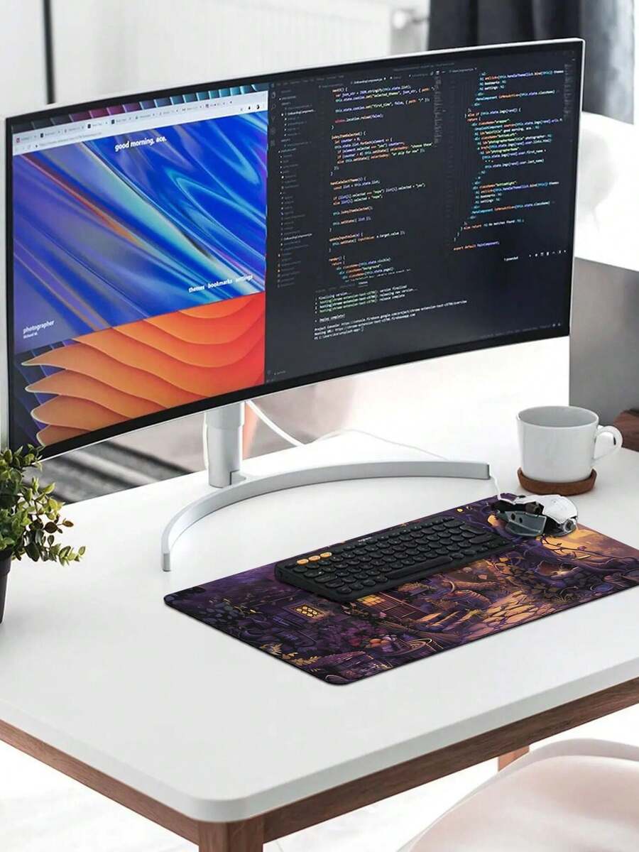 ファンタジーコテージデザインの大型ゲーミングマウスパッド、滑 - Desk Setup Gaming And Work のレビューと価格