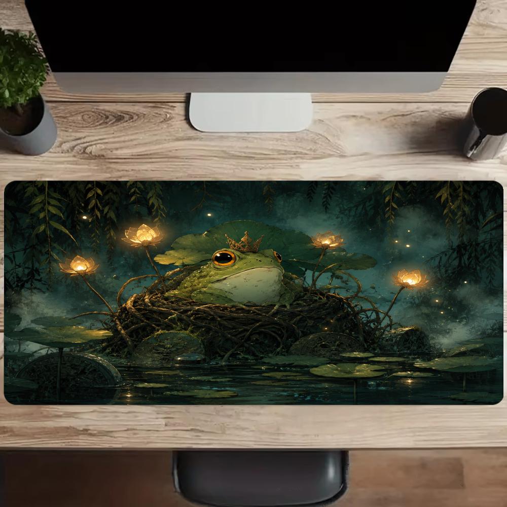 魔法のカエルマウスパッドデスクアクセサリーデスクマットゲーミ - Desk Setup Gaming And Work のレビューと価格