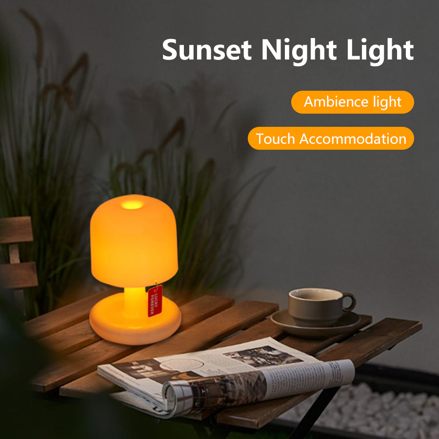 サンセットランプ ミニタッチナイトライト USB-C充電式  - Led Desk Light Usb のレビューと価格