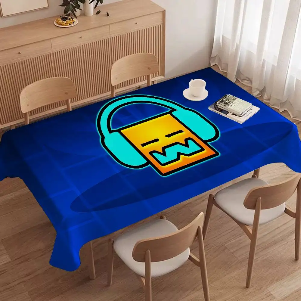 ジオメトリダッシュビデオゲームテーブルクロステーブルカバーク - Desk Setup Wallpaper のレビューと価格
