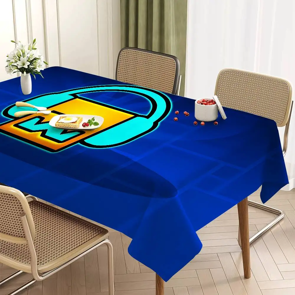 ジオメトリダッシュビデオゲームテーブルクロステーブルカバーク - Desk Setup Wallpaper のレビューと価格