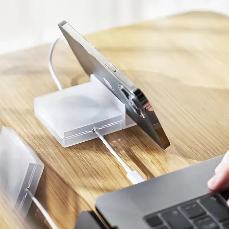 ポータブル透明ケーブルオーガナイザー コード管理 USBケー - Cable Box Organizer のレビューと価格